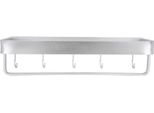 Portaoggetti A Parete Rack Shower Shelf Supporto Multifunzionale Per Cucina Bagno (40Cm Storage Rack Con Guida E Gancio)