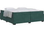 Vidaxl Struttura Letto Con Materasso Verde Scuro 200 X 200 Cm In Tessuto