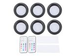 Luci Led A Disco Con Telecomando RGB-RGB, Funzione Dimmer E Timer, Alimentate A Batteria, Luci Sottoporta Per Armadi