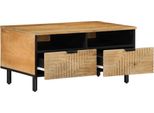Syfax™ Tavolino Da Salotto Marrone 80X54X40 Cm Legno Massello Di Mango