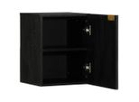 Syfax™ Mobile Pensile Da Bagno Nero 38X33X48 Cm In Legno Multistrato