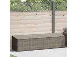 Syfax™ Baule Da Giardino Grigio 220X50X58 Cm In Polyrattan