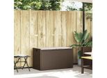 Syfax™ Cassapanca Da Esterno Con Cuscino Marrone 100 Cm In Polyrattan