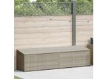 Syfax™ Baule Da Giardino Grigio Chiaro 220X50X58 Cm In Polyrattan