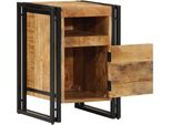 Syfax™ Comodino 40X40X59 Cm In Legno Grezzo Massello Di Mango