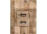 Syfax™ Comodino 60X32X80 Cm In Legno Grezzo Massello Di Mango