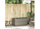 Syfax™ Cassapanca Da Esterno Con Cuscino Grigia 100 Cm In Polyrattan