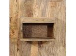 Syfax™ Comodino 50X27X50 Cm In Legno Grezzo Massello Di Mango