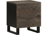 Syfax™ Comodini 2Pz Neri 40X33X46 Cm In Legno Massello Di Mango