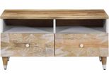 Syfax™ Tavolino Da Salotto 80X54X40 Cm In Legno Massello Di Mango