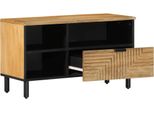 Syfax™ Mobile Porta Tv Marrone 80X33X46 Cm In Legno Massello Di Mango