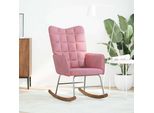 Syfax™ Sedia A Dondolo Rosa In Velluto