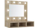 Syfax™ Mobile A Specchio Con Led Rovere Sonoma 60X31,5X62 Cm