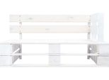Syfax™ Panca Angolare Da Giardino Su Pallet In Legno Bianca