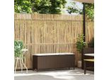 Syfax™ Panca Da Giardino Con Cuscino Marrone 110X30X40,5 Cm Polyrattan