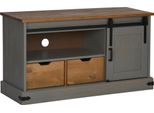 Syfax™ Mobile Porta Tv Halden Con Anta Scorrevole Grigio 110X40X60 Cm