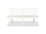 Syfax™ Panchina Da Giardino 145,5 Cm In Plastica Bianca