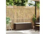 Syfax™ Panca Da Giardino Con Cuscino Grigio 110X30X40,5 Cm Polyrattan