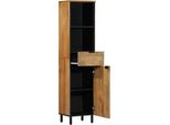 Syfax™ Mobile Da Bagno Marrone 38X33X160 Cm In Legno Massello Di Mango