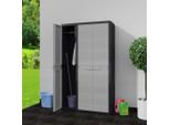 Syfax™ Armadietto Da Giardino A 4 Ripiani Nero E Grigio