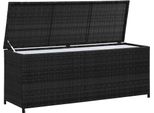 Syfax™ Baule Da Giardino Nero 150X50X60 Cm In Polyrattan
