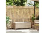 Syfax™ Panca Da Giardino Con Cuscino Beige 110X30X40,5Cm In Polyrattan