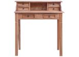 Syfax™ Scrivania Con Cassetti 90X50X101 Cm In Legno Massello Di Mogano