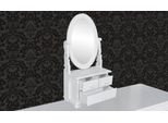 Syfax™ Toletta Con Specchio Oscillante Ovale In Mdf