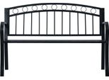 Syfax™ Panchina Da Giardino 125 Cm Nera In Acciaio