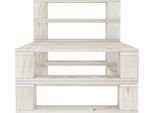 Syfax™ Divano Centrale Da Giardino Su Pallet In Legno Bianco