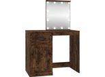 Syfax™ Toeletta Con Led Rovere Fumo 90X50X132,5Cm Legno Multistrato
