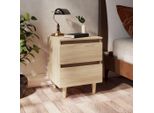 Syfax™ Comodini Con Gambe Pino Massello 2Pz Rovere Sonoma 40X35X50 Cm