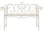 Syfax™ Panchina Da Giardino 132 Cm In Metallo Bianco Anticato