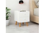 Syfax™ Comodini 2 Pz Bianchi 40X30X50 Cm Legno Massello Di Pino