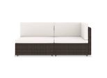 Syfax™ Divano Modulare A 2 Posti In Polyrattan Marrone