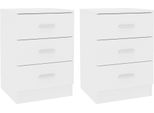 Syfax™ Comodini 2 Pz Bianco 38X35X56 Cm In Legno Ingegnerizzato