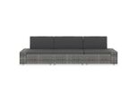 Syfax™ Divano Modulare A 3 Posti In Polyrattan Grigio