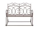 Syfax™ Panchina Da Giardino 104 Cm In Ferro Marrone Anticato