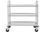 Syfax™ Carrello Da Cucina A 3 Livelli 96,5X55X90 Cm In Acciaio Inox