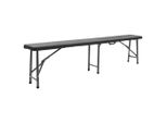 Syfax™ Panchine Da Giardino Pieghevoli 2 Pz 180 Cm In Hdpe Nere