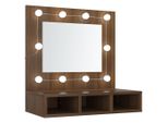 Syfax™ Mobile A Specchio Con Led Rovere Marrone 60X31,5X62 Cm