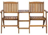 Syfax™ Panchina Esterni Pieghevole Con Tavolino 140 Cm Massello Acacia