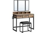 Elegante Mobile Per Il Trucco Con Triplo Specchio E Ampio Spazio Di Archiviazione