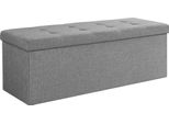 Panca Contenitore Pieghevole Da 43 Pollici, Baule Portaoggetti, Sgabello Poggiapiedi, Panca Per Camera Da Letto