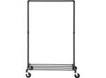 Appendiabiti In Metallo Resistente Su Ruote, Portata 90 Kg, Design Industriale, Attaccapanni Con 1 Appendiabiti