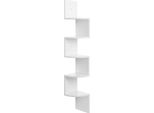 Mensola Angolare, Mensola Da Parete Sospesa A 5 Livelli Con Design A Zigzag, Libreria