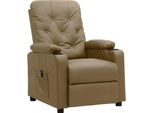 Syfax™ Poltrona Reclinabile Elettrica Cappuccino In Pelle Finta