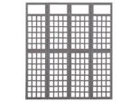 Syfax™ Divisorio A 4 Pannelli In Legno Di Abete Grigio 161X180 Cm