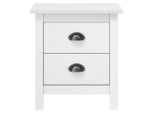 Syfax™ Comodino Hill Bianco 46X35X49,5 Cm Legno Massello Di Pino