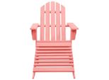 Syfax™ Sedia Giardino Adirondack Con Ottomana Massello Di Abete Rosa